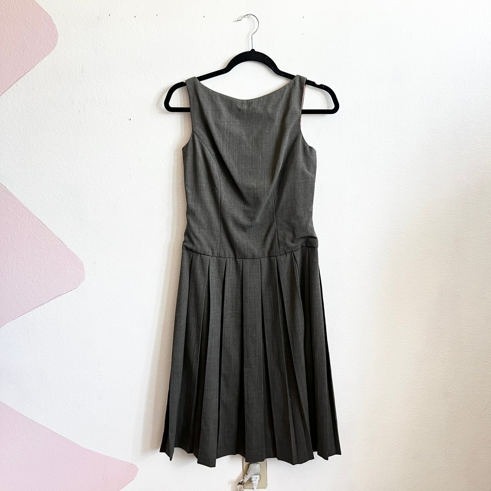 Vintage 90s Laundry by Shelli Segal Pleated Dress Preppy Academia Sz 2